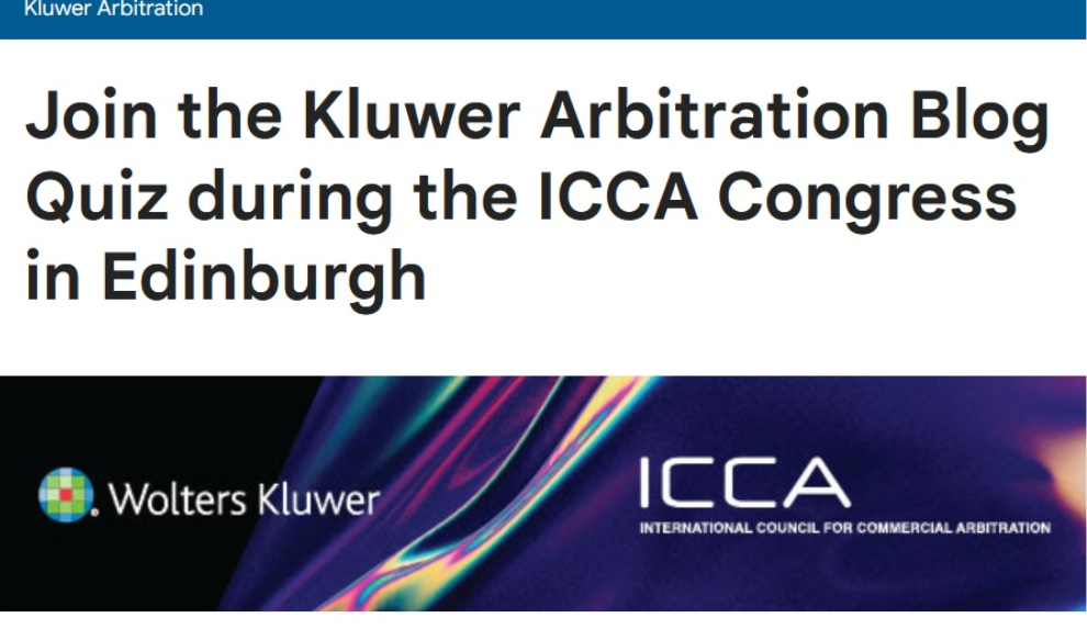 Join Us In Edinburgh On 19 September For The Live Version Of The Kluwer Arbitration Quiz And 2967